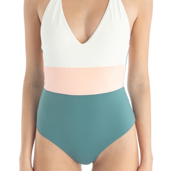 Tavik Chase One Piece Color Block Bone/Blue Green - Picture 5 of 5